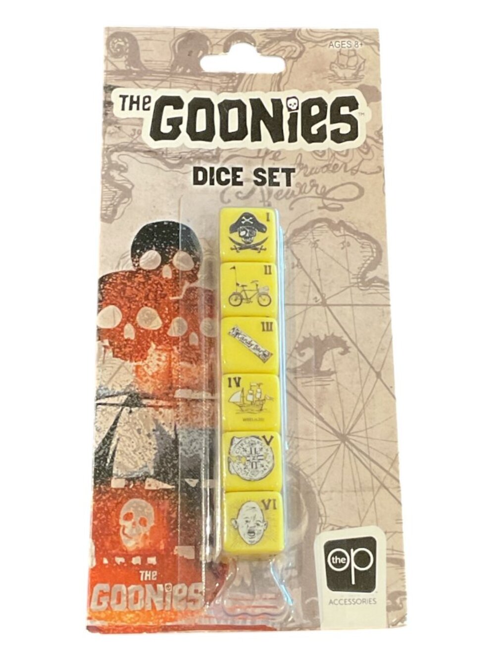 THE GOONIES 6 Dice Set Roman Numerals Collectible Game Night NEW in Package